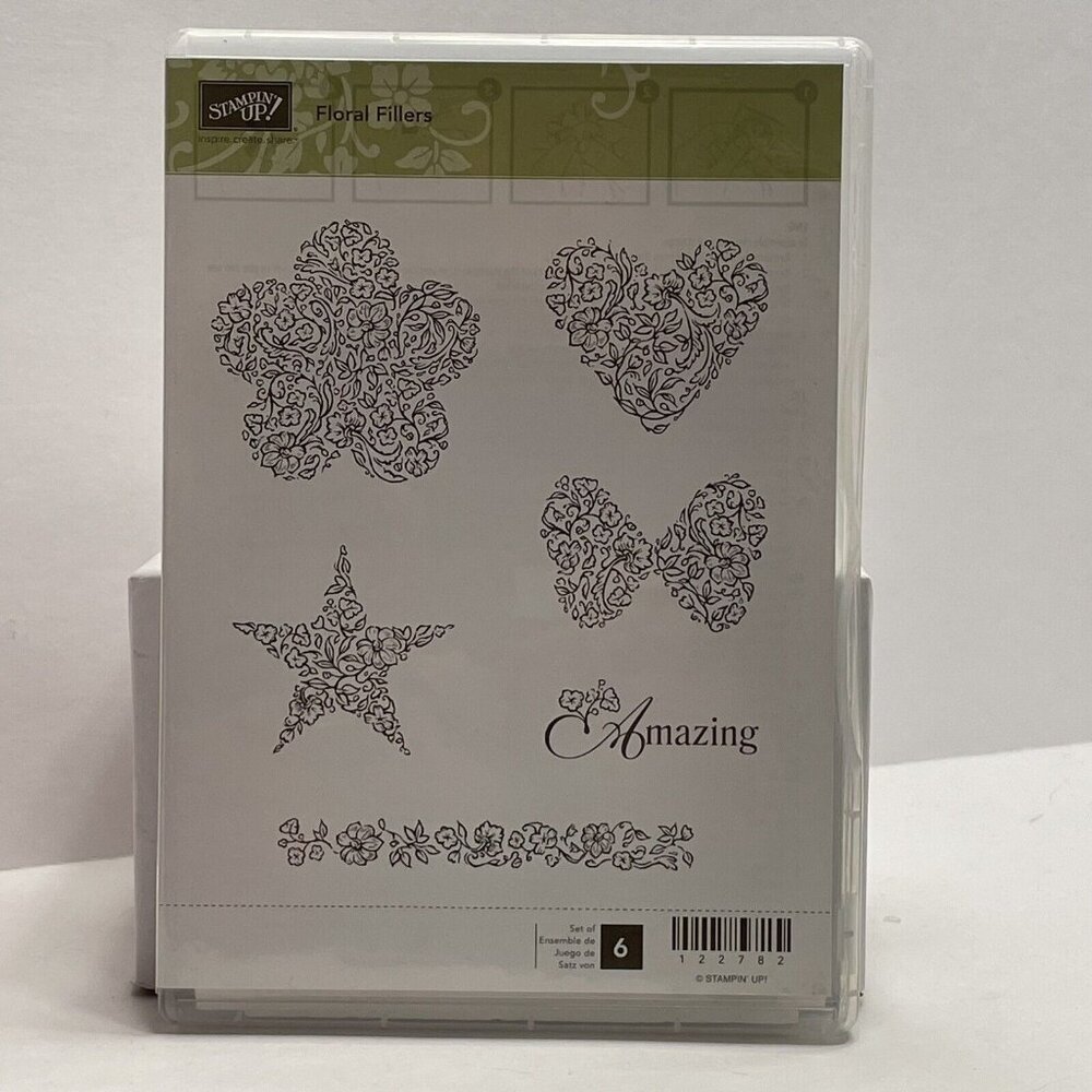 Stampin Up Floral Fillers Rubber Stamps Set of 6 #122782 Stampin’ Stamping